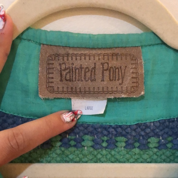 Vintage Painted Pony Vest - Large - Unisex - Picture 4 of 6